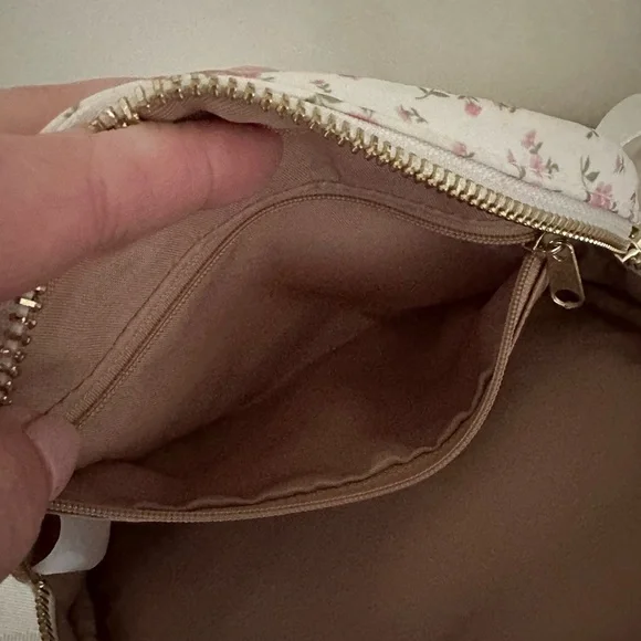 Madden Girl White and Pink Floral Bag - Picture 5 of 6